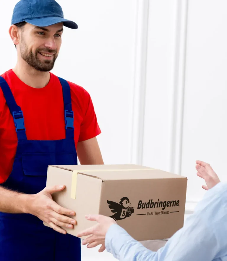 Budbringerne leverer en profilert pakke til kunde