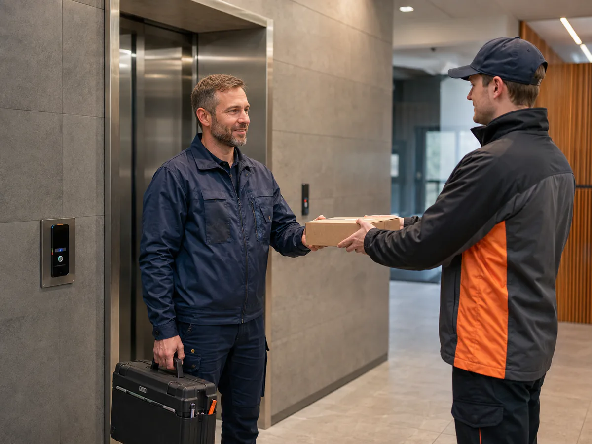 Levering av en reservedel til teknisk servicested