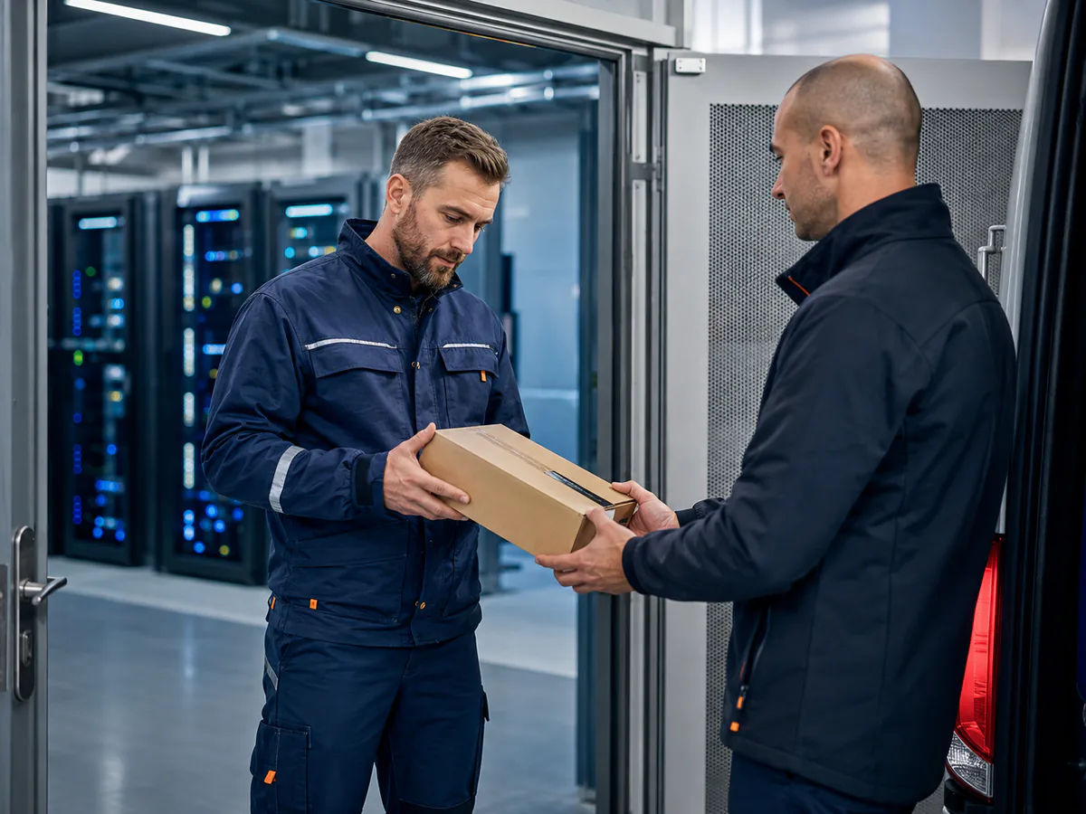 Teknisk komponent overleveres ved et datasenter